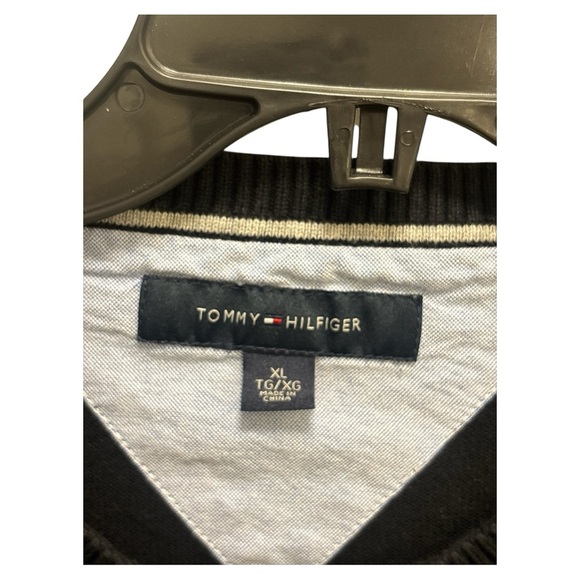 Tommy Hilfiger Black V-Neck Sweater - Picture 3 of 5